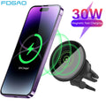 Magnetic wireless car charger vent mount product photo