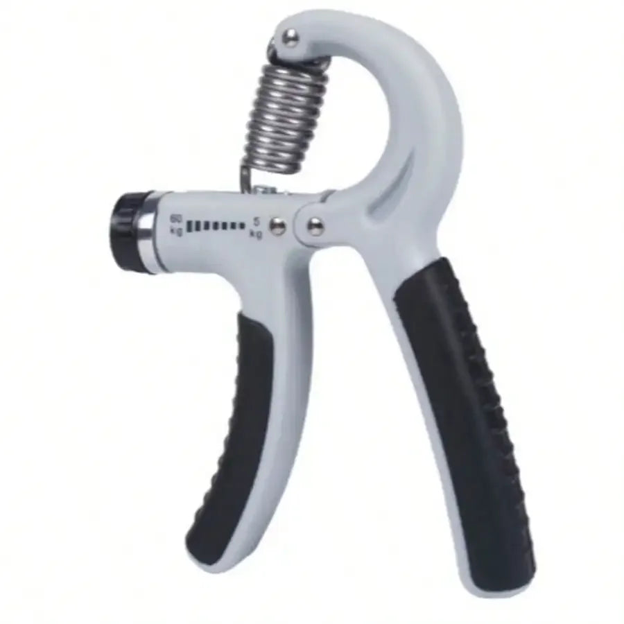 Adjustable hand grip strengthener with rep counter
