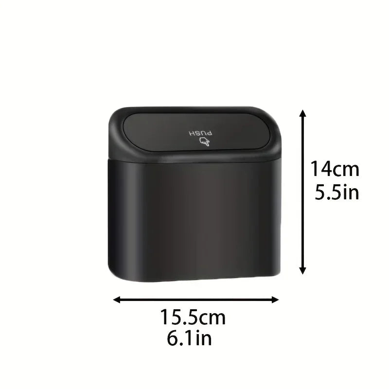 Mini car garbage bin hanging from headrest