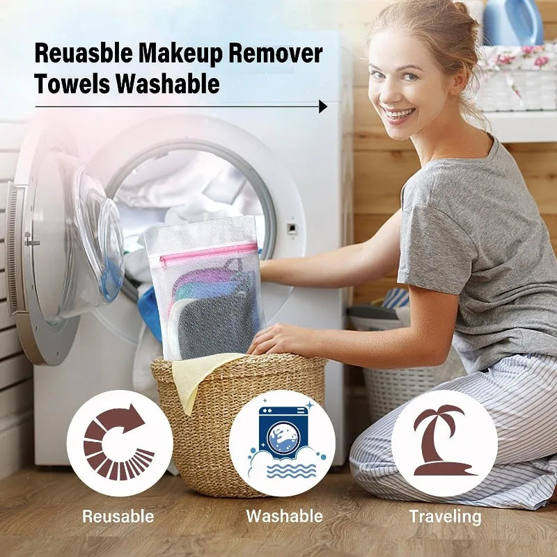 Makeup remover pad wiping makeup off