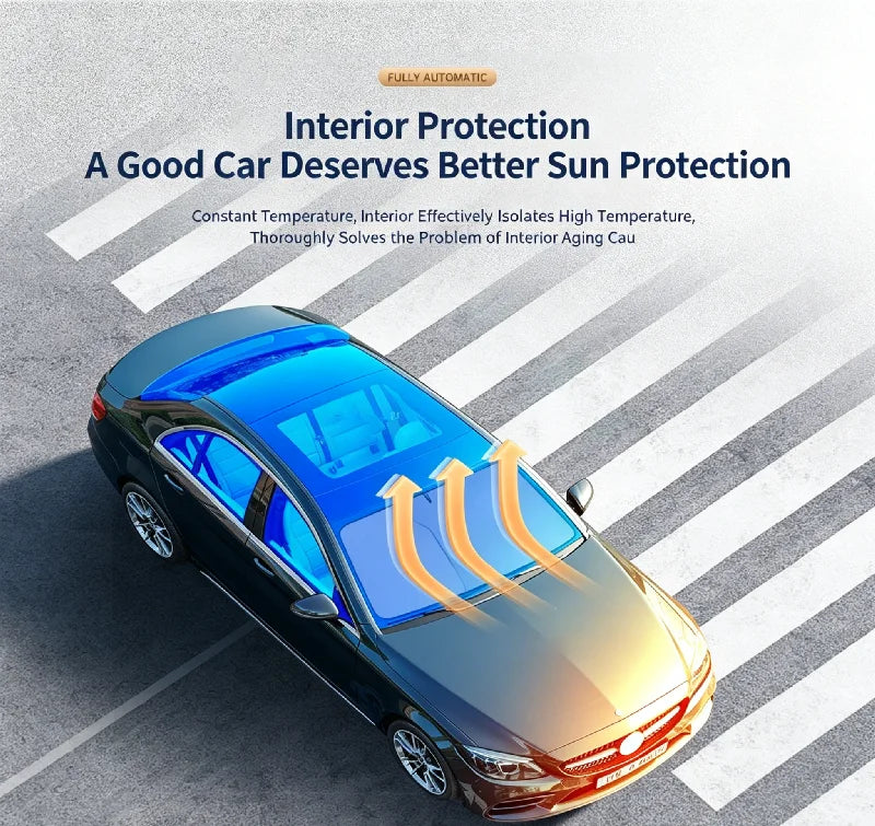 Car sun shade folded with storage pouch