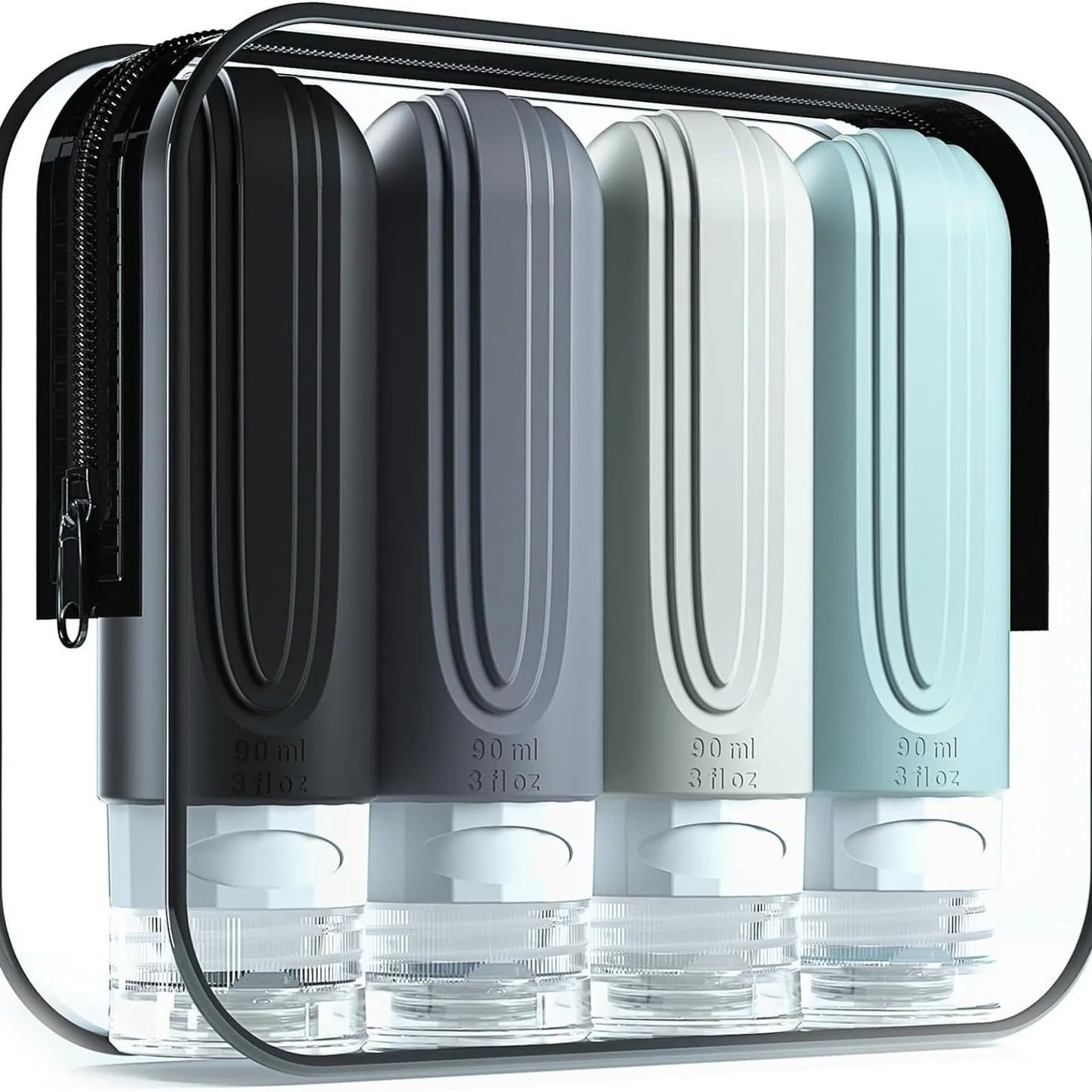 Leakproof travel bottles in colors