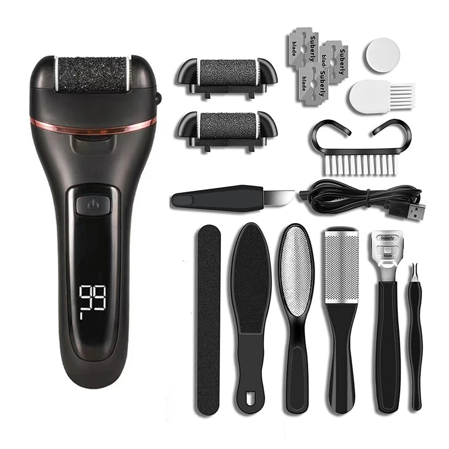 Electric callus remover foot file with pedicure kit