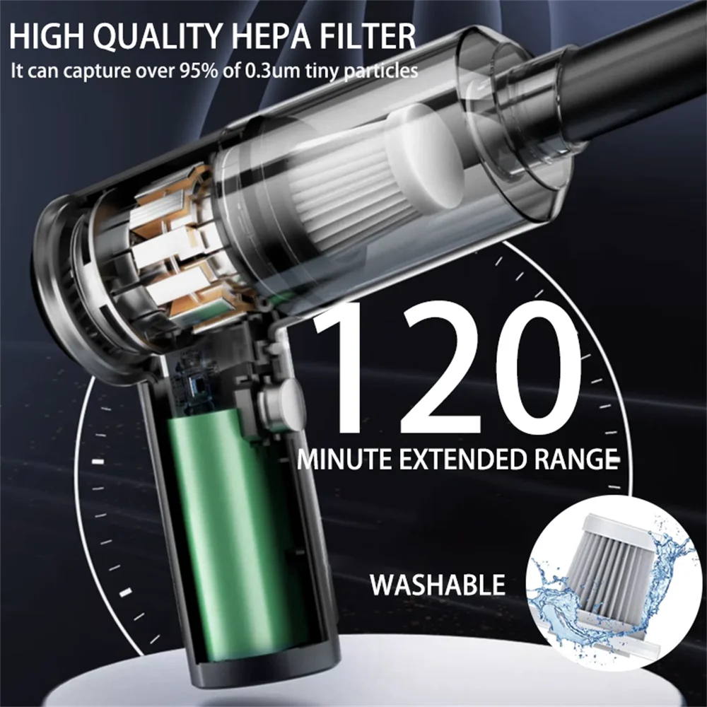 Mini vacuum with multiple nozzle attachments