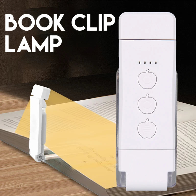 Rechargeable clip-on LED book reading light