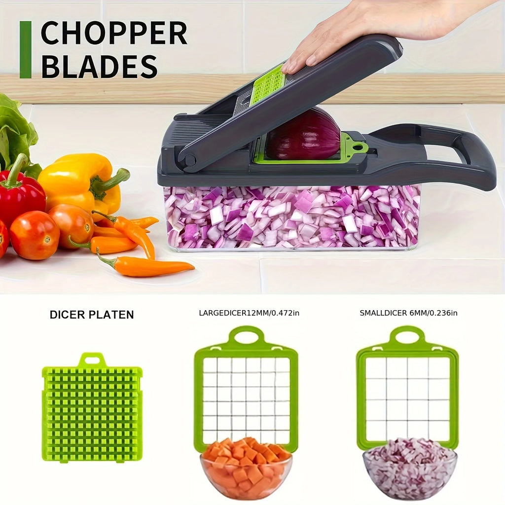 Vegetable chopper blades and accessories