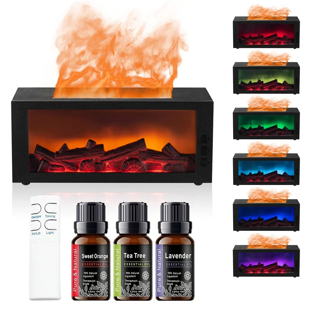 Flame effect aroma diffuser humidifier product photo