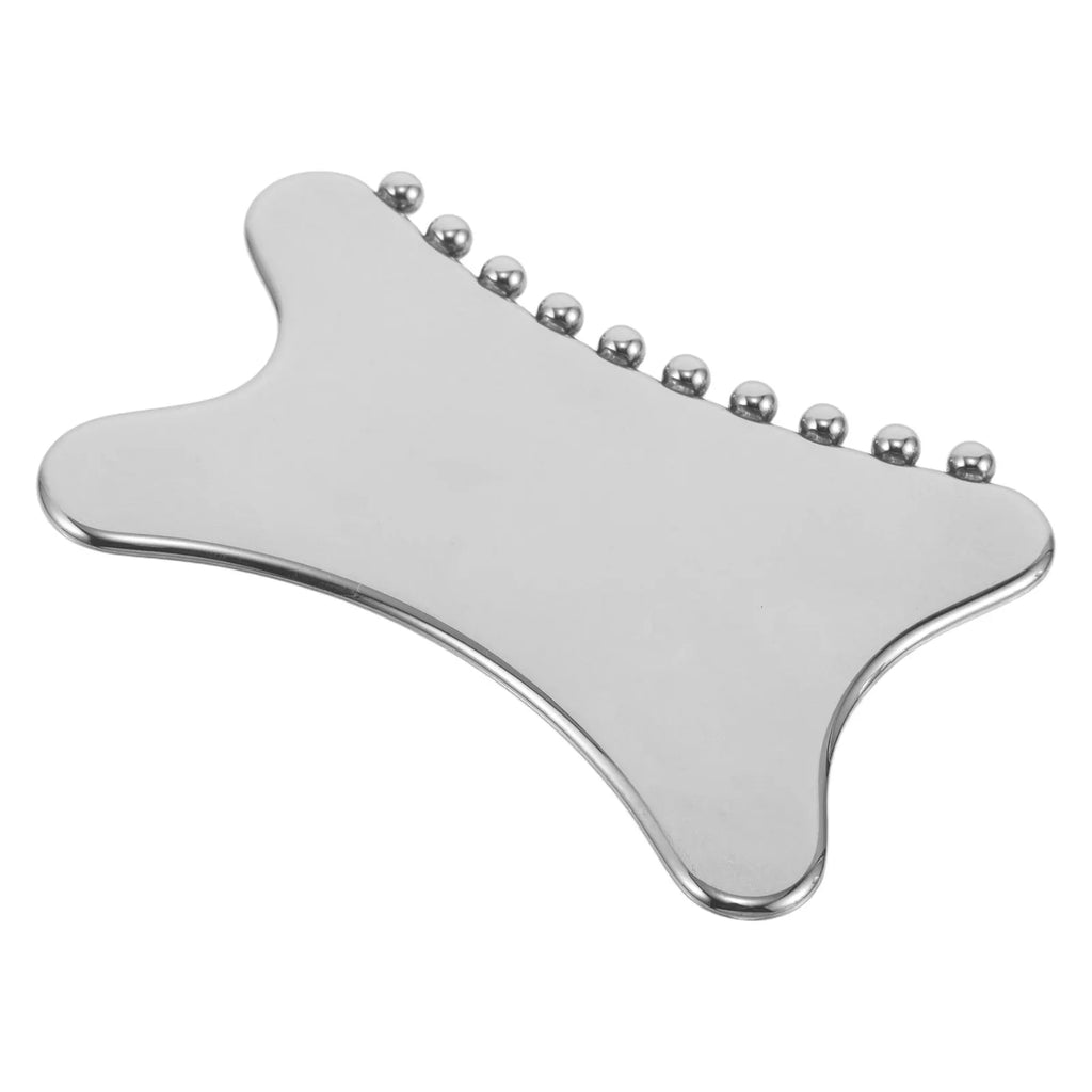 Gua sha tool with roller-ball edge