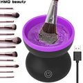Electric makeup brush cleaner device