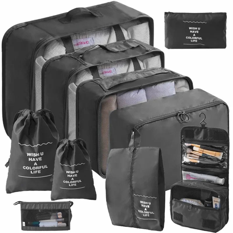 7-piece travel packing cubes set
