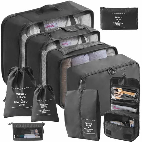 7-piece travel packing cubes set