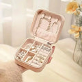 Travel jewelry organizer case with rings and earrings
