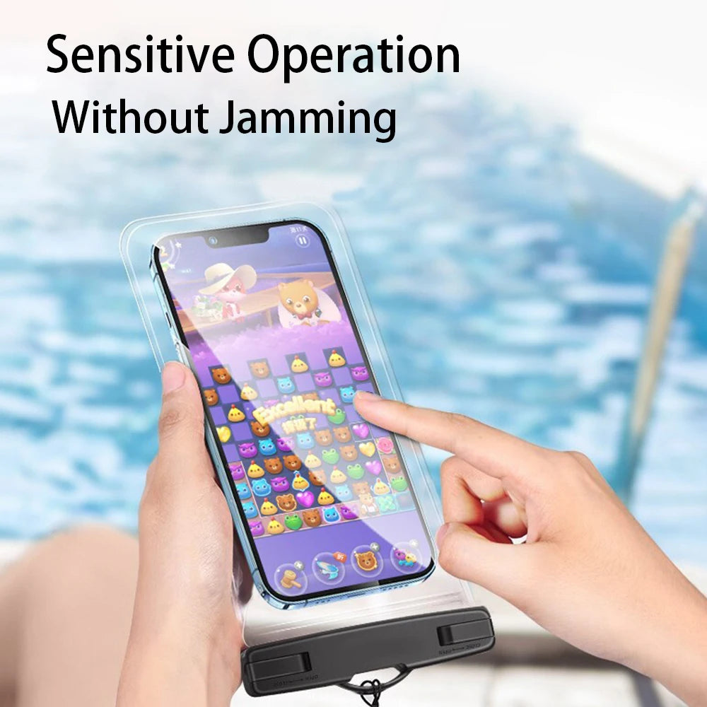 Touch-sensitive waterproof phone case