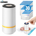 Cordless rechargeable vacuum sealer with reusable bags