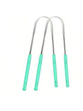 Stainless steel U-shaped tongue scraper