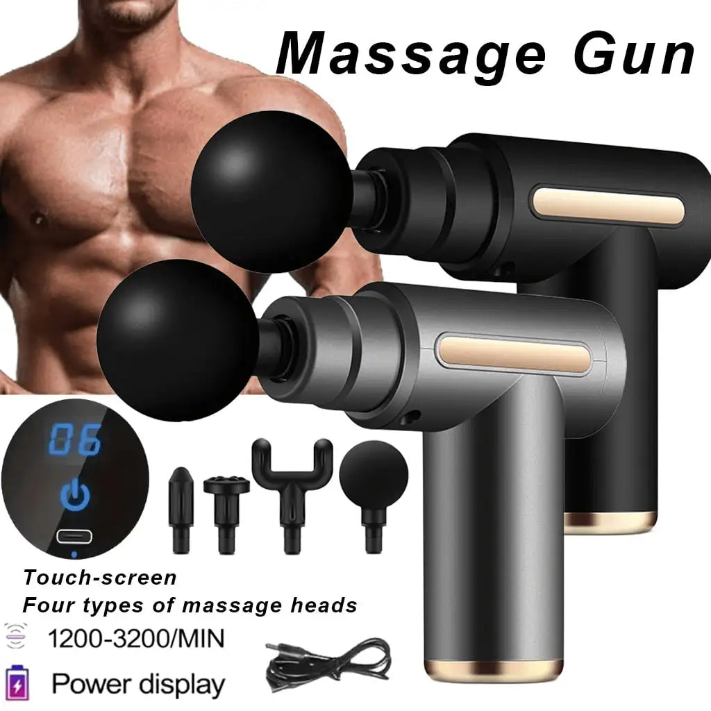 Mini massage gun with interchangeable heads