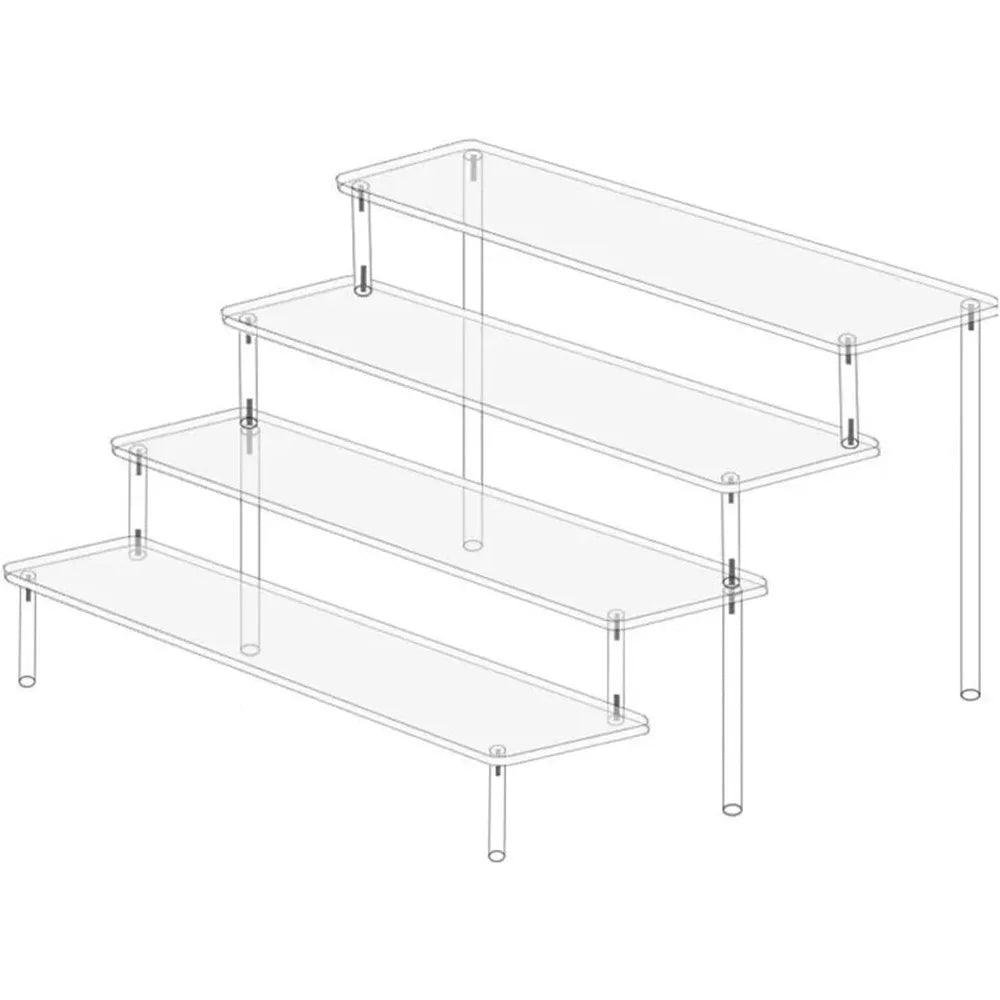 Tiered organizer holding makeup