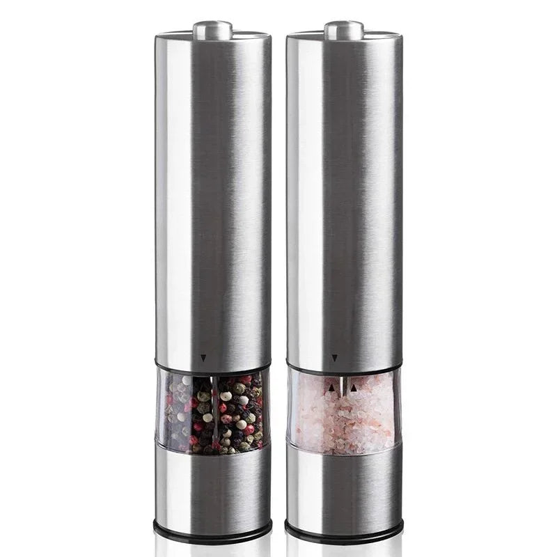Electric salt and pepper grinder set
