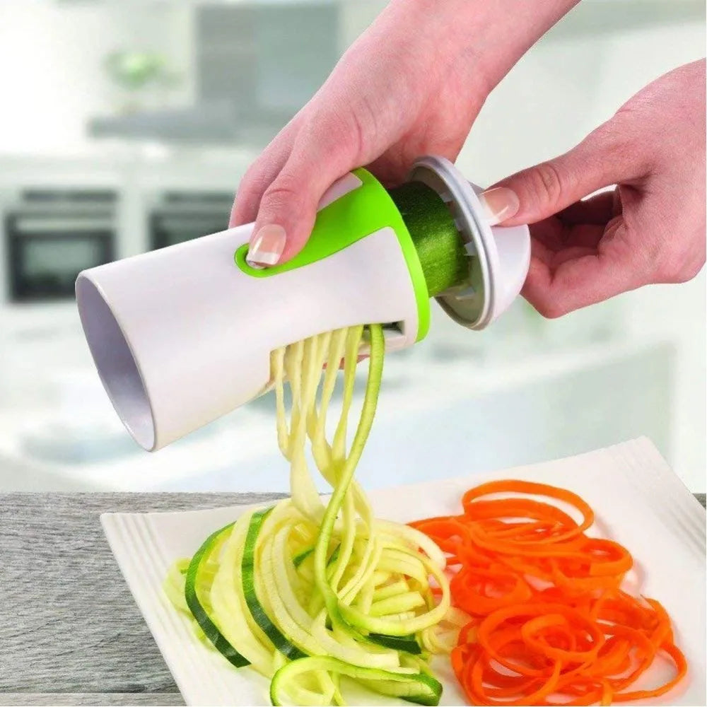 Spiralizer with two stainless steel blades