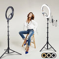 12 inch selfie ring light with tripod stand