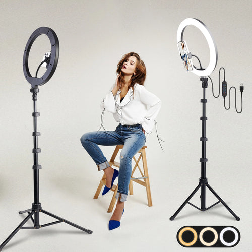 12 inch selfie ring light with tripod stand