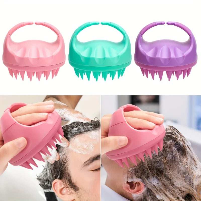 Silicone scalp massager shampoo brush product photo