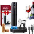 Cordless electric wine opener set with accessories