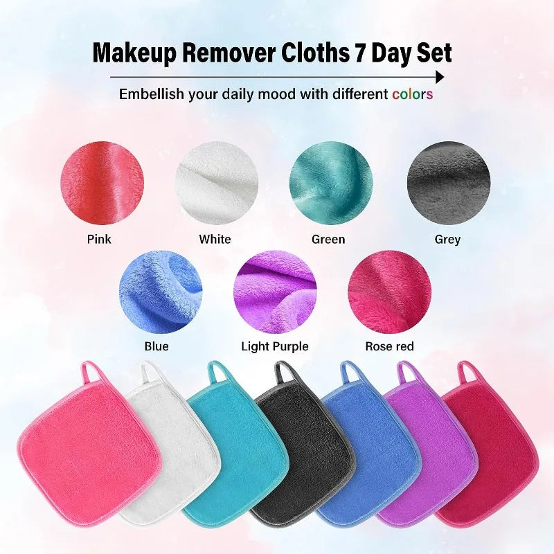 Stack of reusable microfiber makeup remover pads