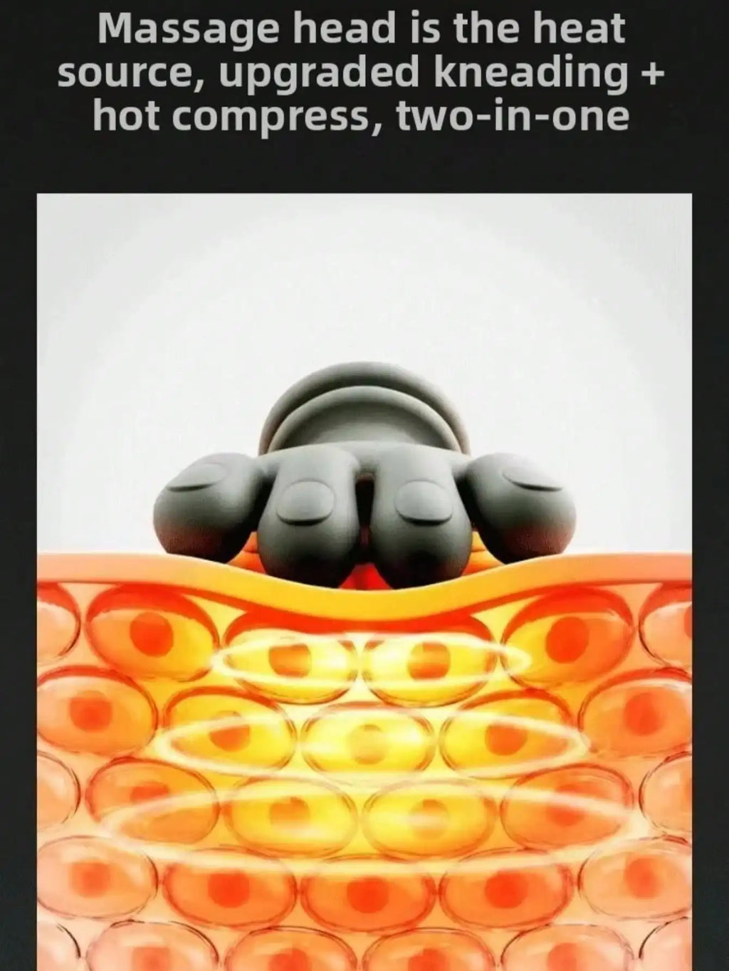 Person using cordless neck massager