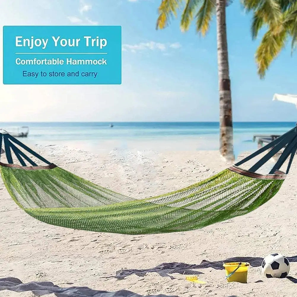 Lightweight portable hammock packed into pouch