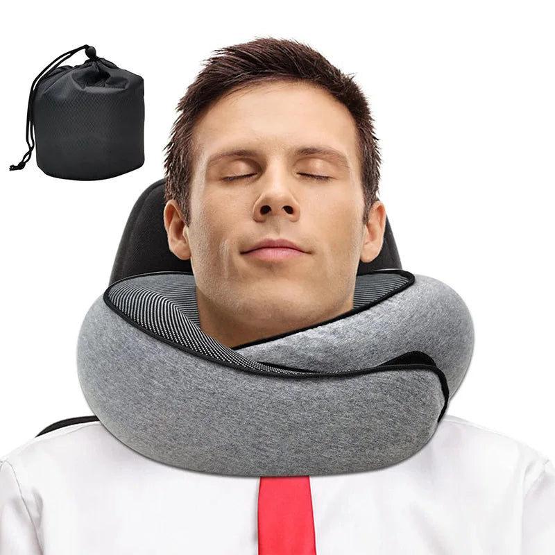 Memory foam U-shaped travel neck pillow