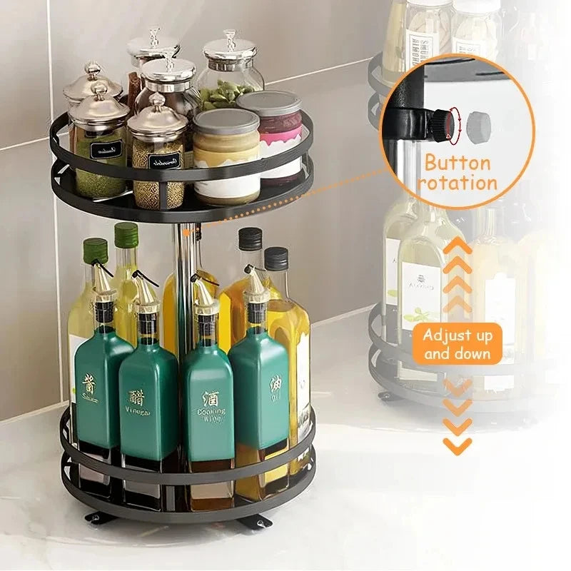 Spice rack organizer on kitchen counter
