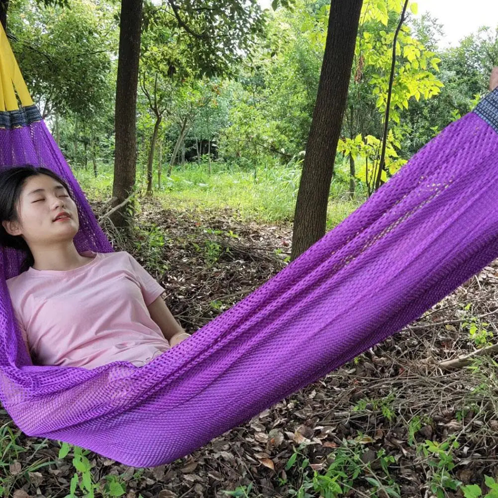 Double parachute nylon camping hammock outdoors