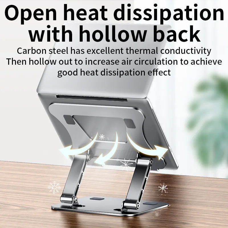 Portable folded laptop stand