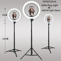 Phone tripod with LED ring light product photo
