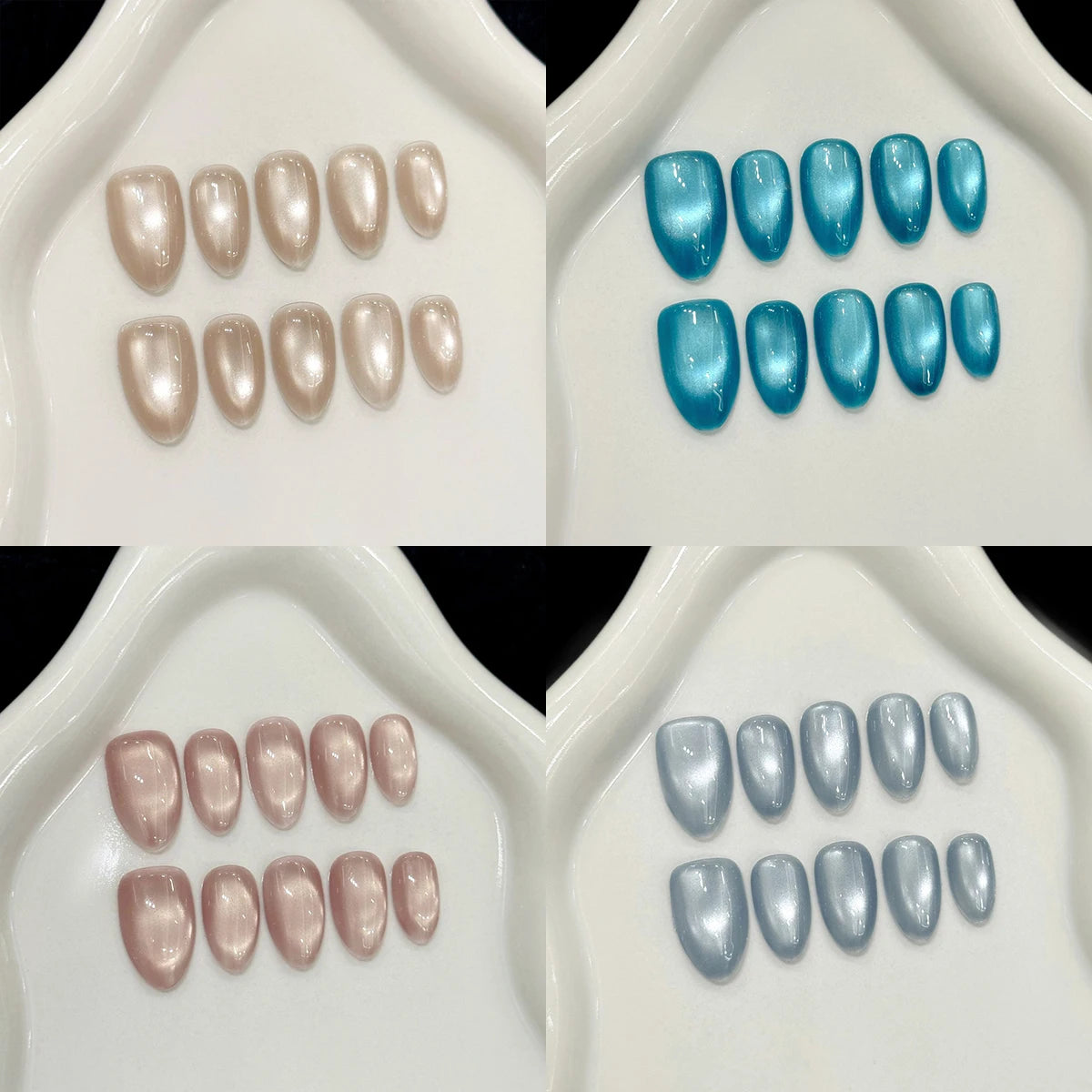 Press-on nails worn on hand