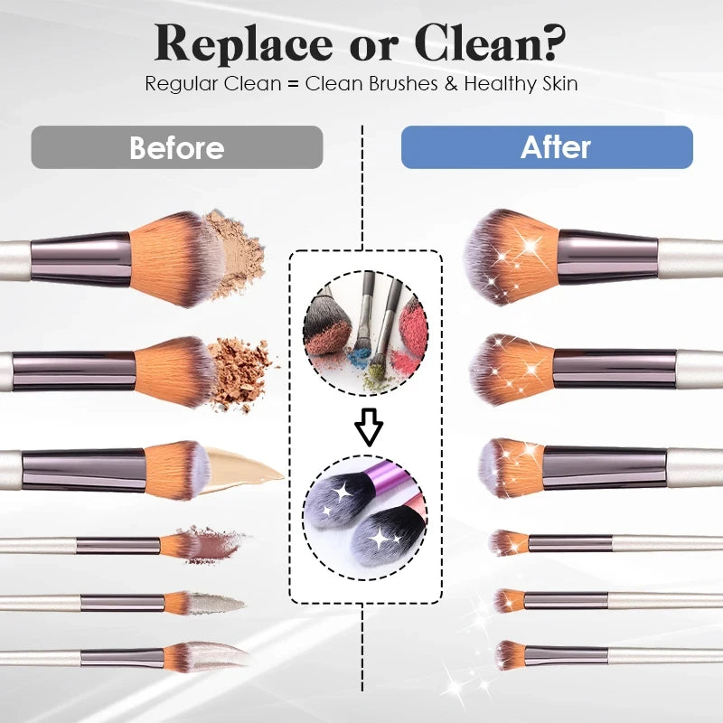 Automatic brush cleaner with brush