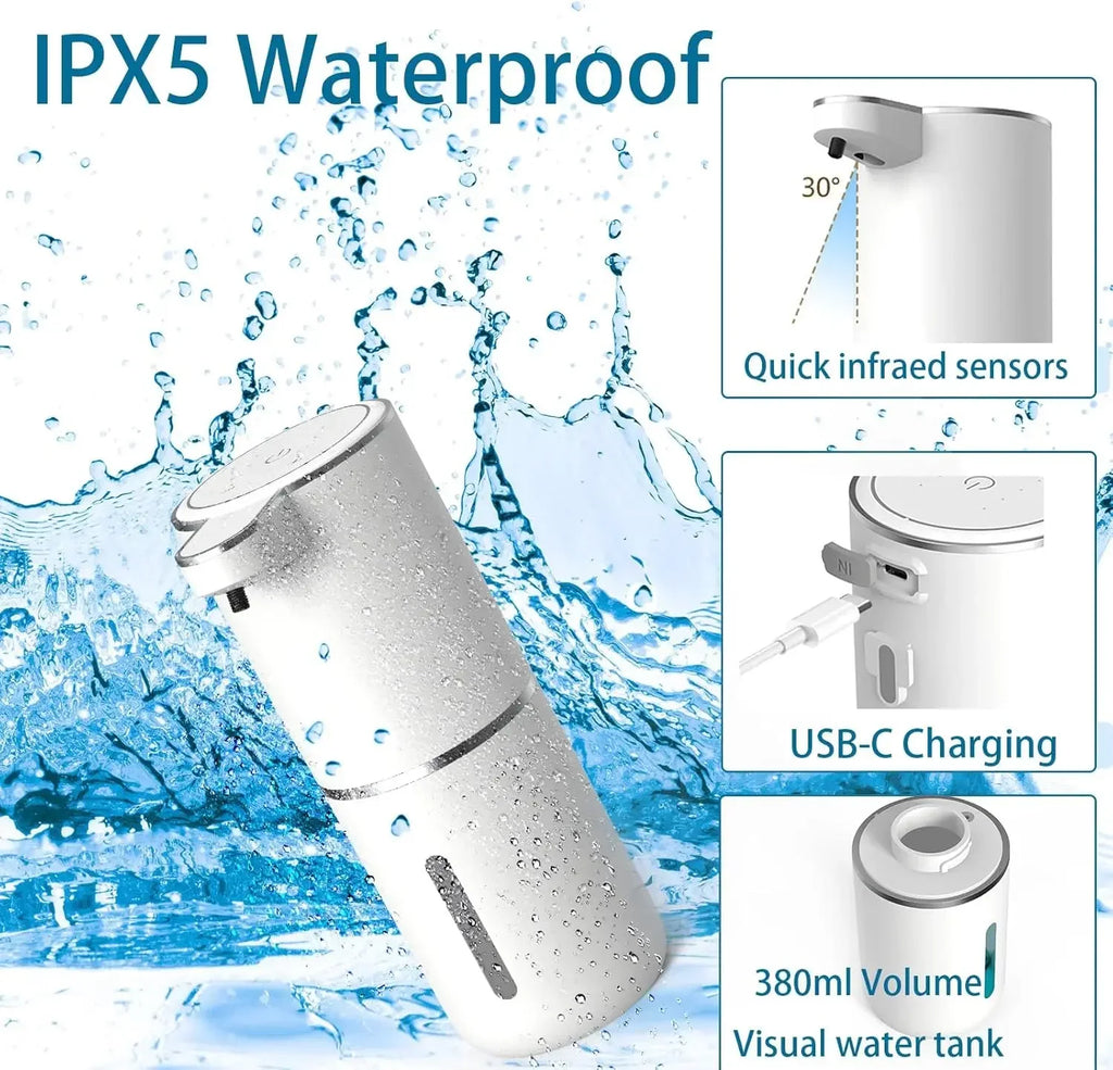 Hand under infrared sensor soap dispenser