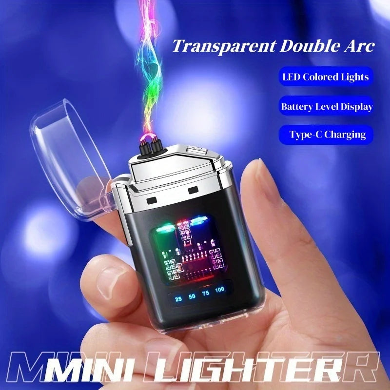 Transparent dual-arc plasma lighter