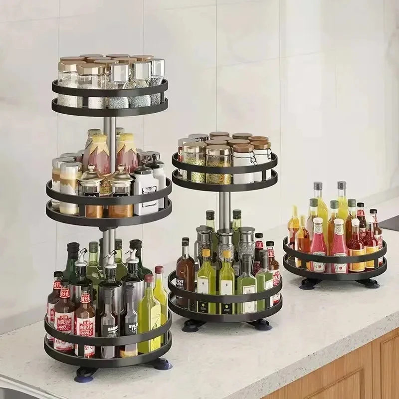 3-tier 360 degree rotating spice rack
