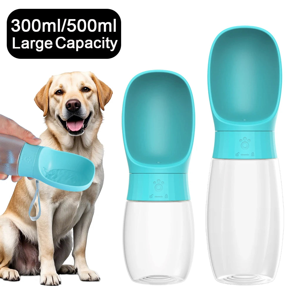 Portable dog water bottle and bowl