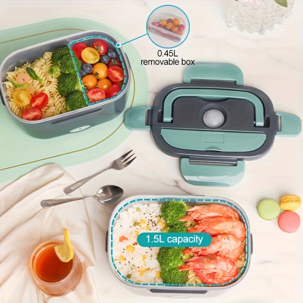 Heated lunch box with car and wall plug