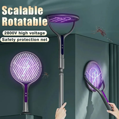 2-in-1 electric mosquito swatter and killer lamp