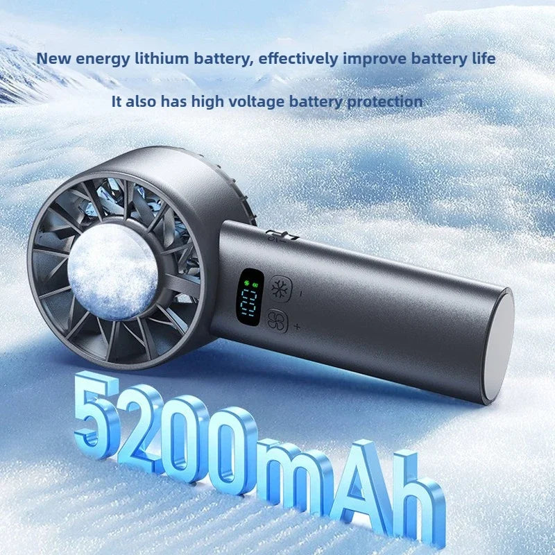 Portable mini fan with cooling plate