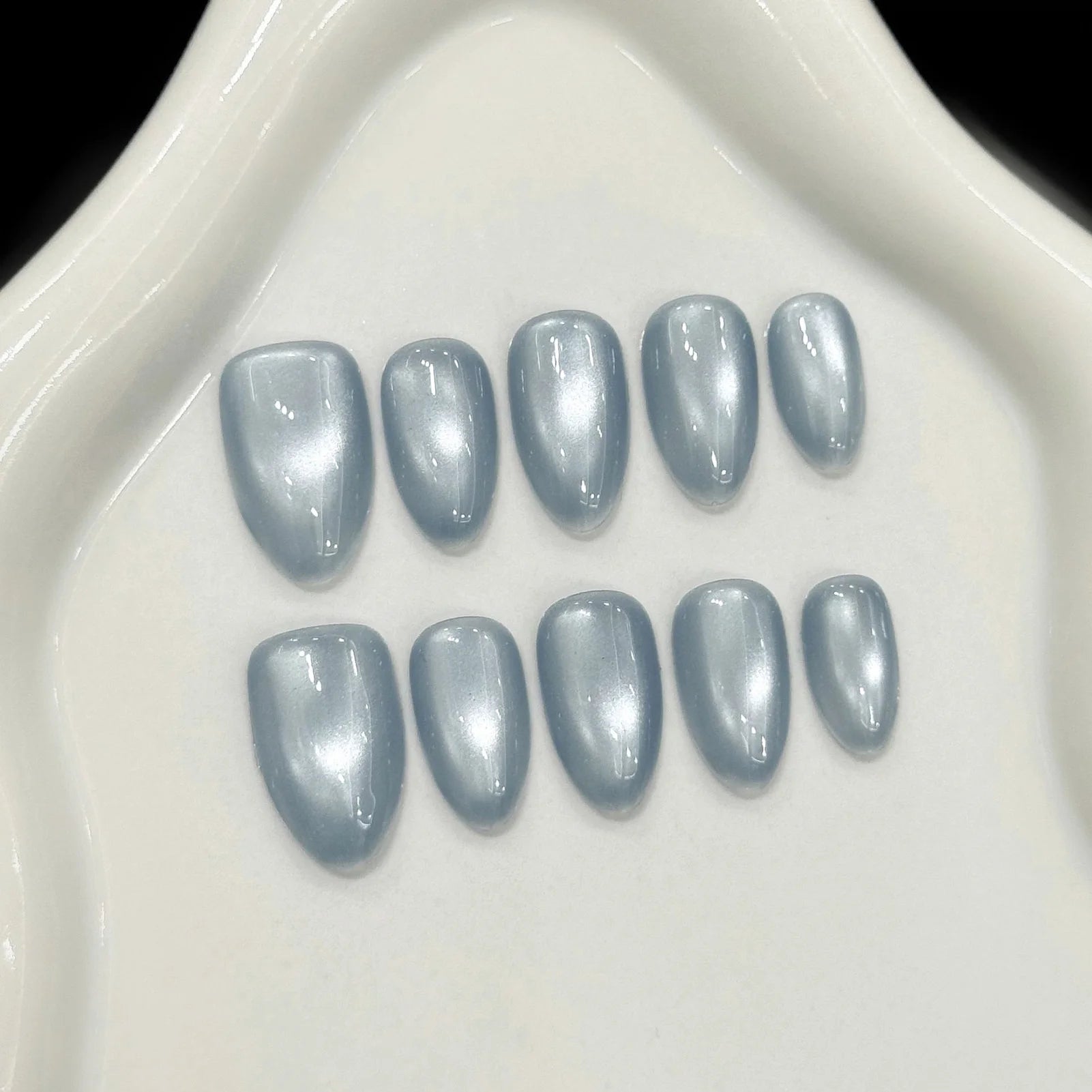 Press-on nails close-up detail