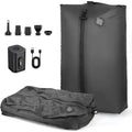 Vacuum compression storage bag with hand pump