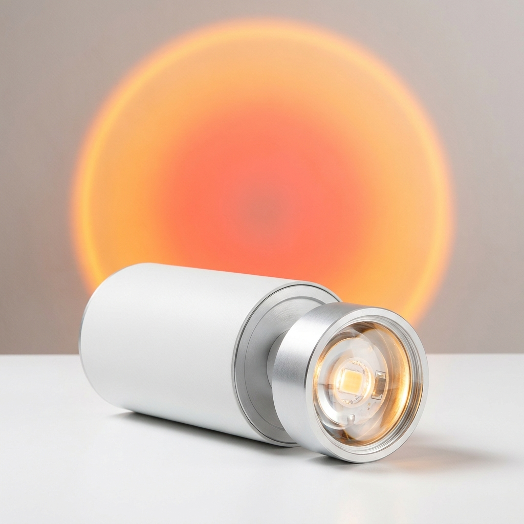 Sunset projection lamp device detail shot
